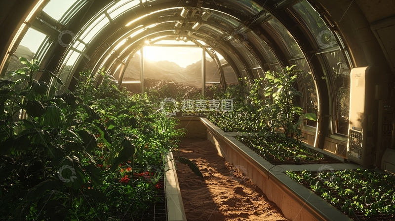 高清大图下载【趣麦麦图】未来科技感温室