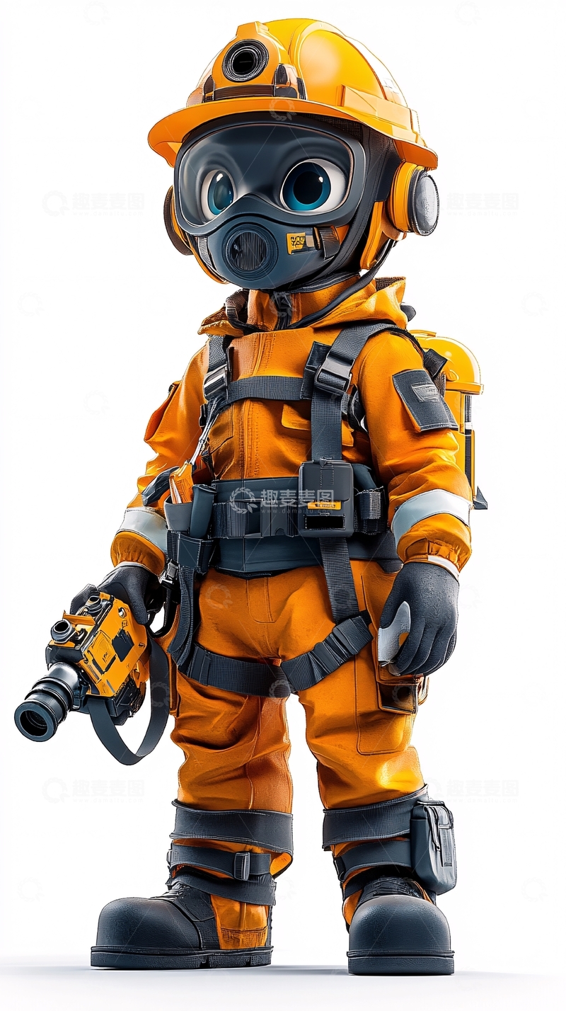 高清大图下载【趣麦麦图】卡通消防员