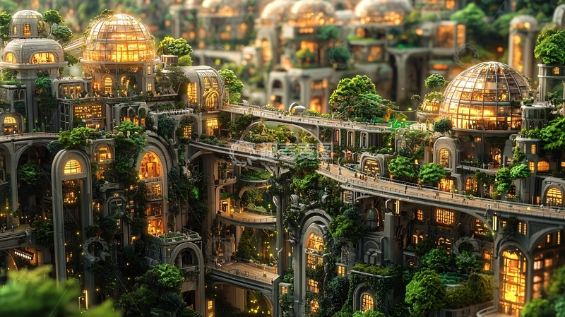 高清大图下载【趣麦麦图】未来生态城市