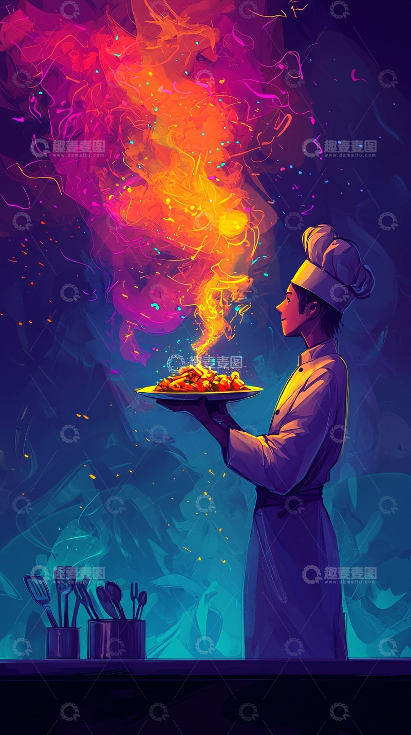 高清大图下载【趣麦麦图】厨师