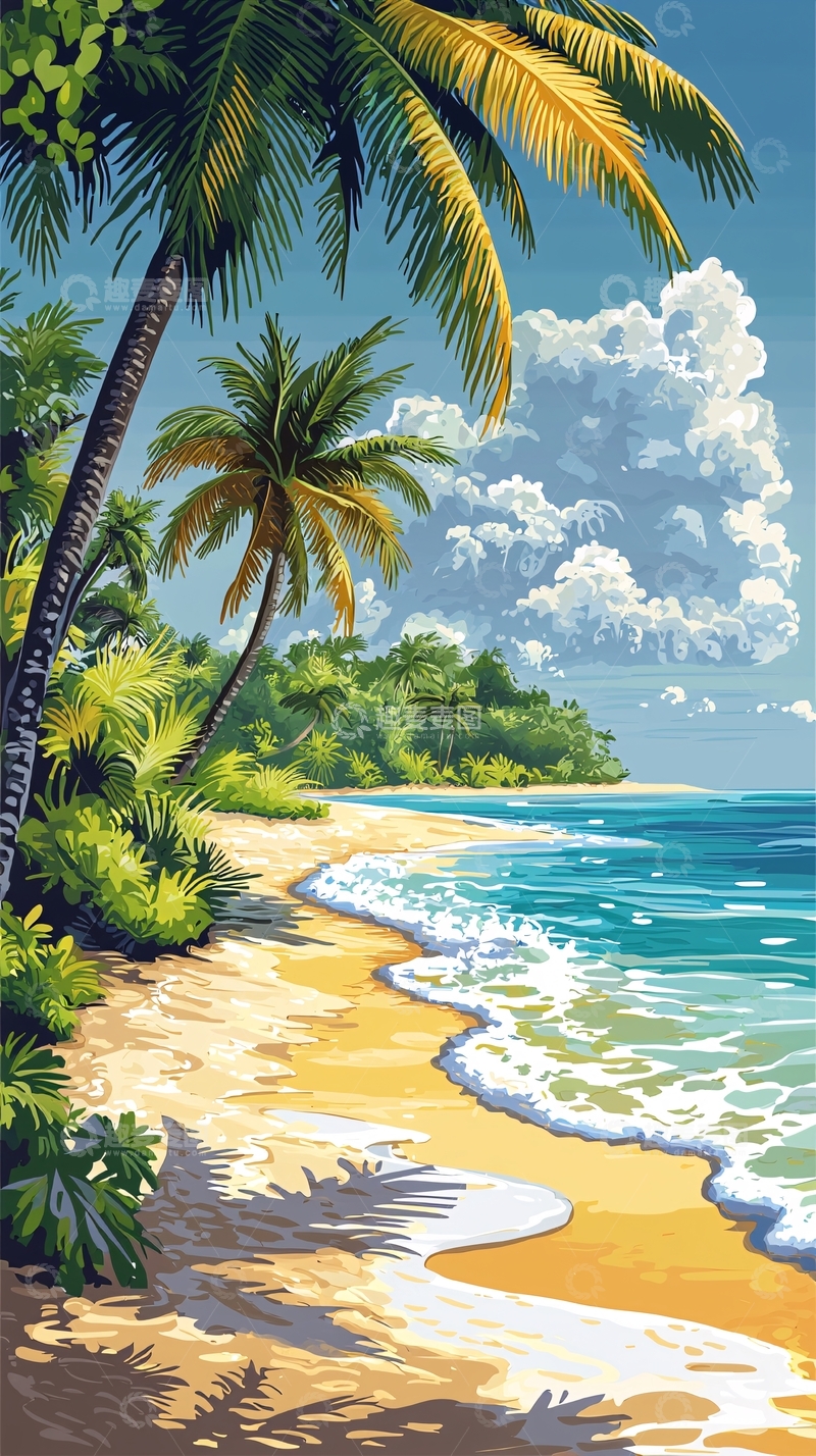 高清大图下载【趣麦麦图】热带海滩风景图