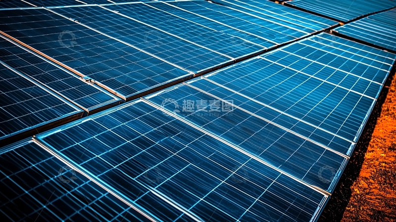 高清大图下载【趣麦麦图】太阳能电池板特写