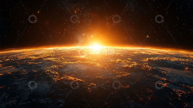 高清大图下载【趣麦麦图】太空日出