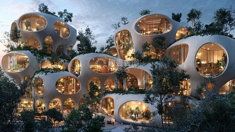 高清大图下载【趣麦麦图】未来生态建筑
