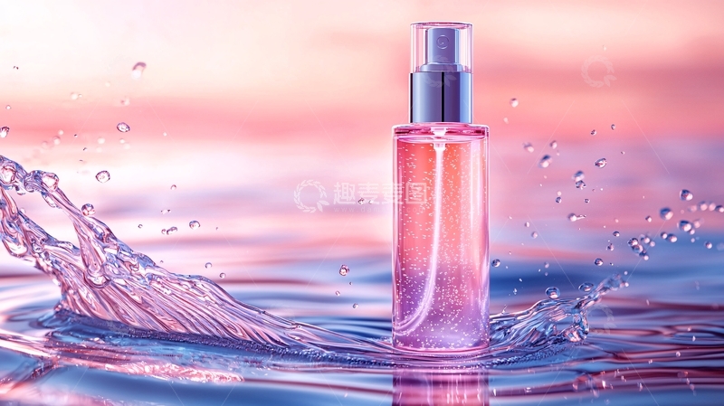 高清大图下载【趣麦麦图】粉色喷雾瓶