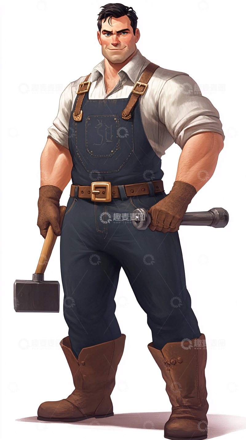 高清大图下载【趣麦麦图】肌肉壮汉