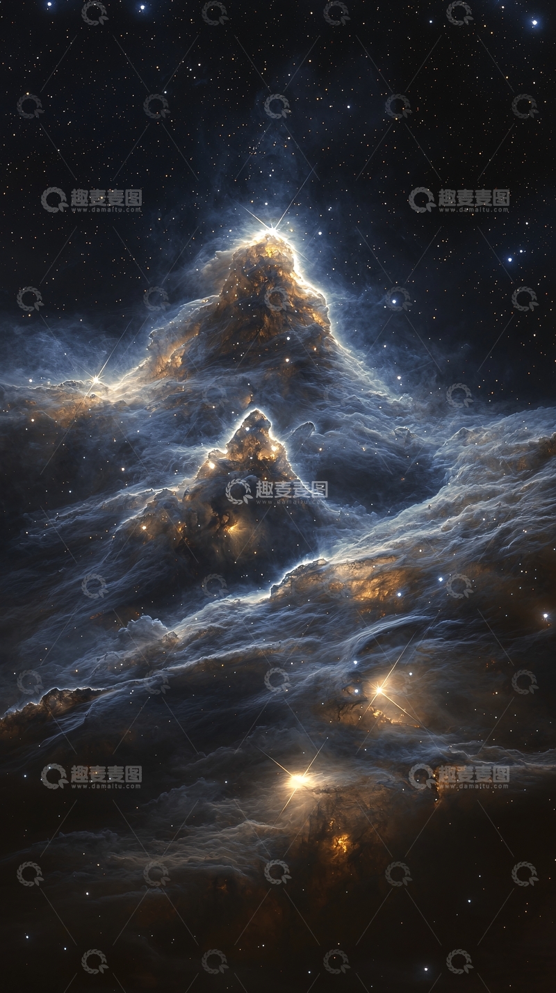 高清大图下载【趣麦麦图】宇宙山峰