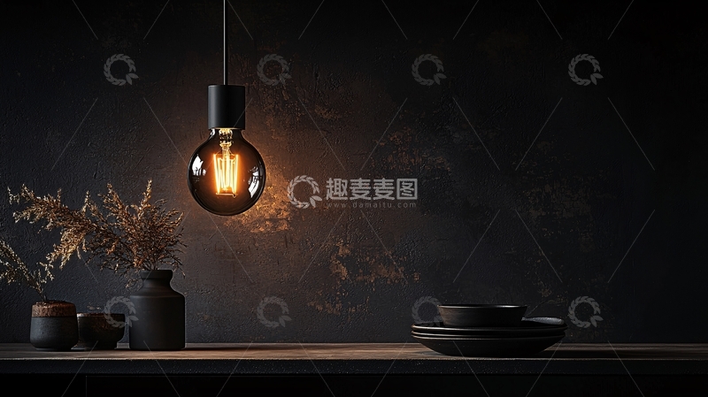 高清大图下载【趣麦麦图】暖光灯下的静物摆拍