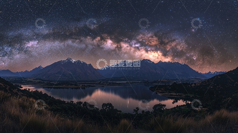 高清大图下载【趣麦麦图】星空倒影