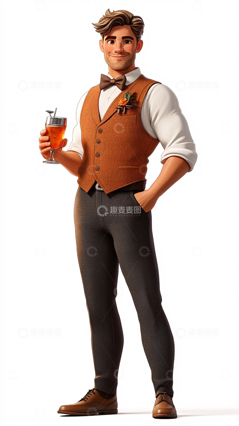 高清大图下载【趣麦麦图】帅气卡通男士