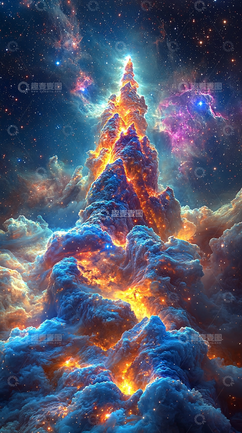 高清大图下载【趣麦麦图】宇宙山峰