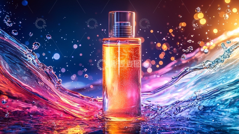 高清大图下载【趣麦麦图】液体瓶身与水波交融