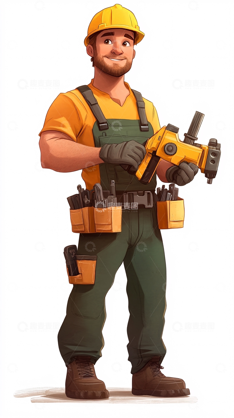 高清大图下载【趣麦麦图】卡通工人27