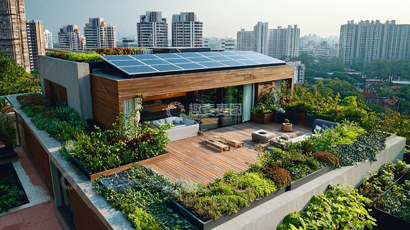 高清大图下载【趣麦麦图】城市屋顶花园