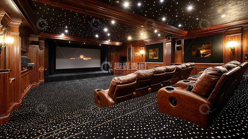 高清大图下载【趣麦麦图】奢华家庭影院设计