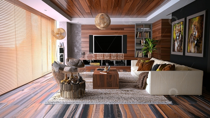 高清大图下载【趣麦麦图】现代简约风格客厅47