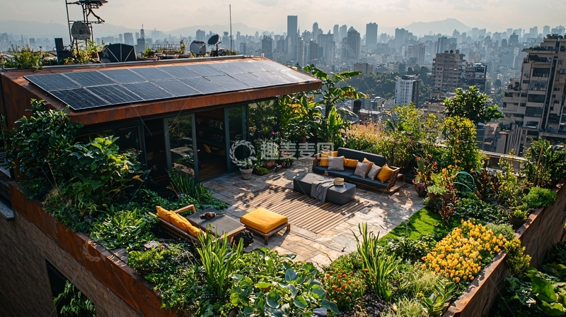 高清大图下载【趣麦麦图】城市屋顶花园