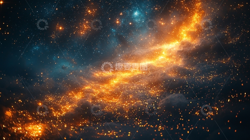 高清大图下载【趣麦麦图】宇宙星云火焰