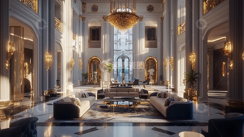 高清大图下载【趣麦麦图】奢华欧式宫殿大厅
