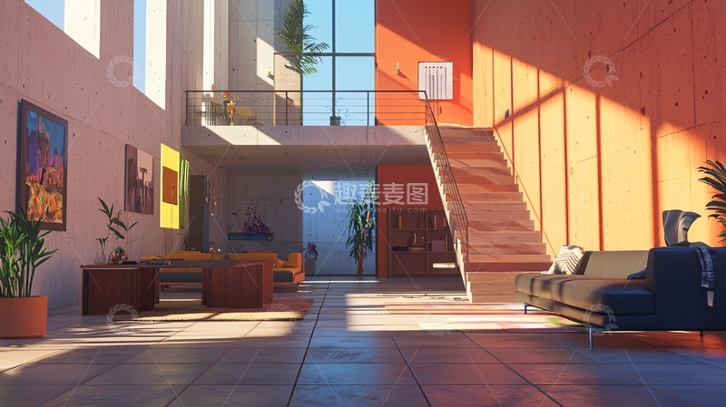 高清大图下载【趣麦麦图】现代风格明亮家居室内设计