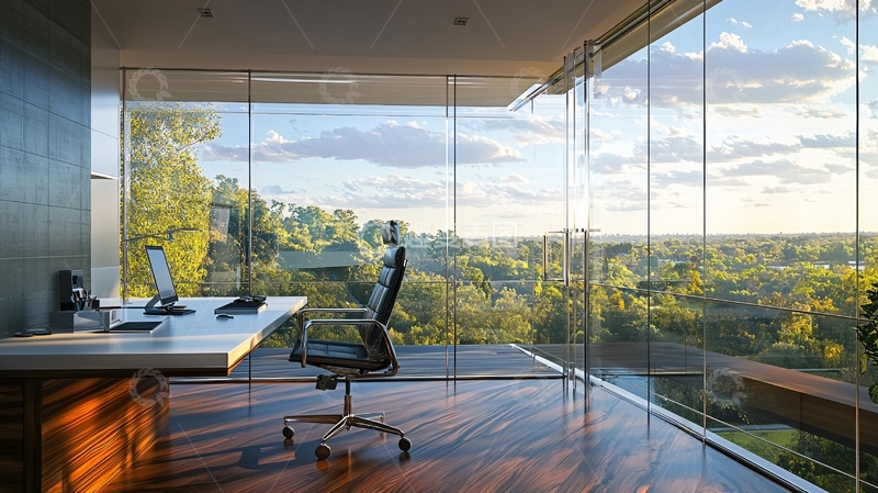 高清大图下载【趣麦麦图】落地窗现代化办公空间