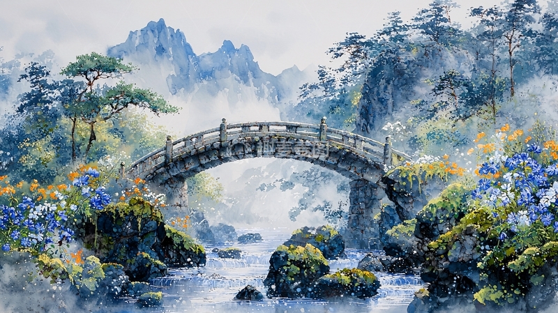 高清大图下载【趣麦麦图】水墨画山水