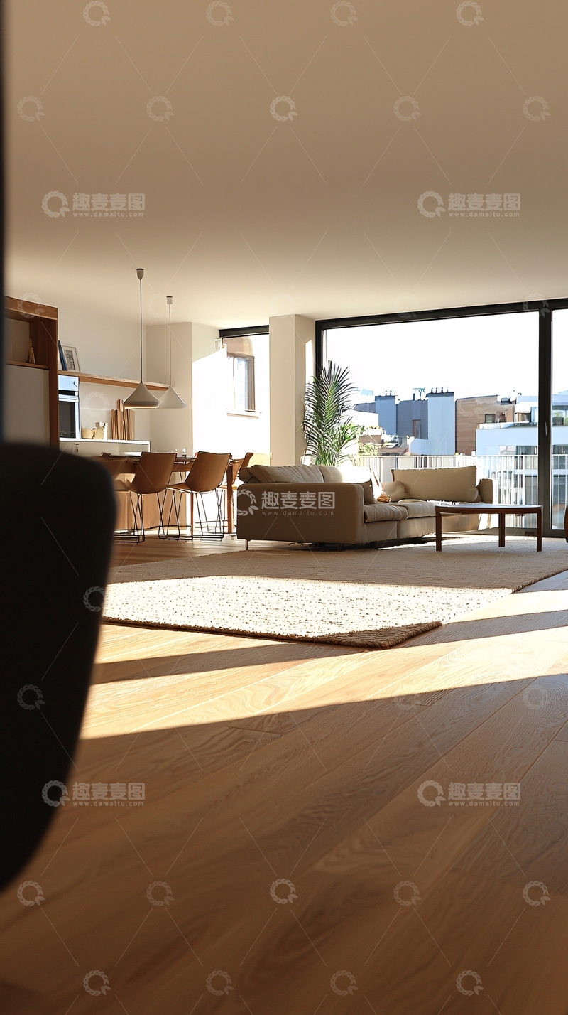 高清大图下载【趣麦麦图】现代简约开放式客厅