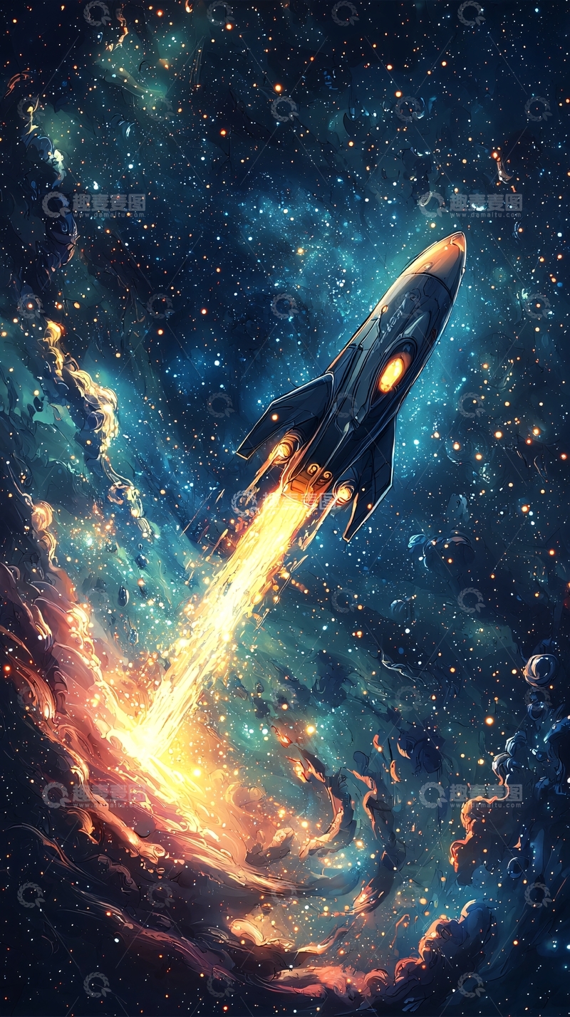 高清大图下载【趣麦麦图】宇宙飞船发射