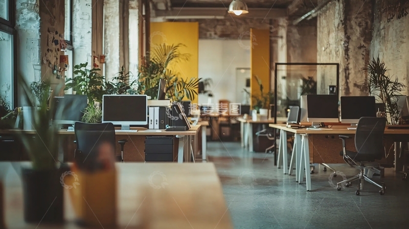 高清大图下载【趣麦麦图】现代化工业风格办公室