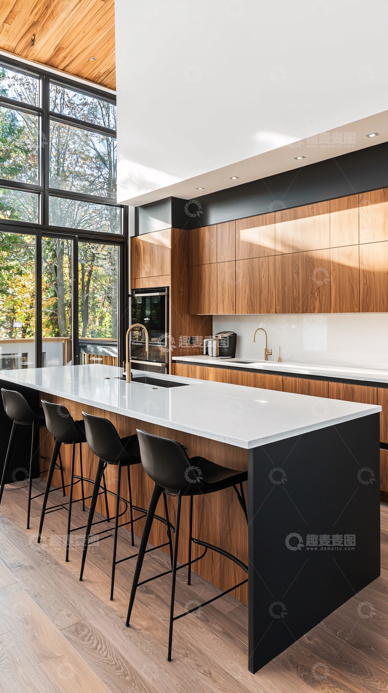 高清大图下载【趣麦麦图】现代简约开放式厨房