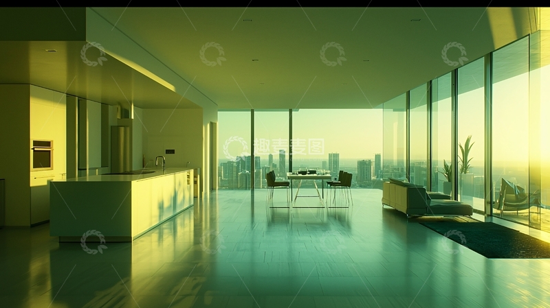 高清大图下载【趣麦麦图】极简风格现代化公寓