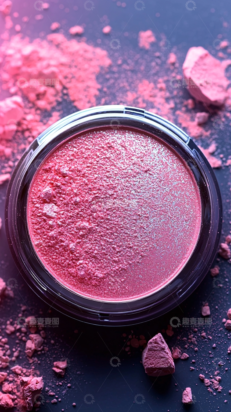 高清大图下载【趣麦麦图】粉色腮红散落