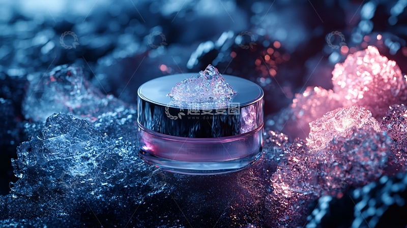高清大图下载【趣麦麦图】冰晶簇拥下的面霜