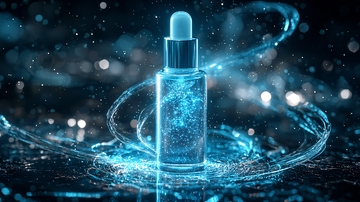 蓝色透明精华液