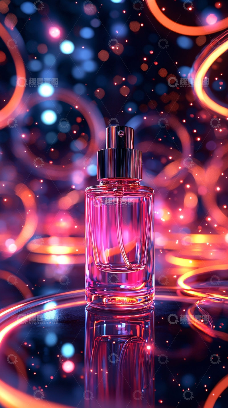 高清大图下载【趣麦麦图】粉色香水瓶