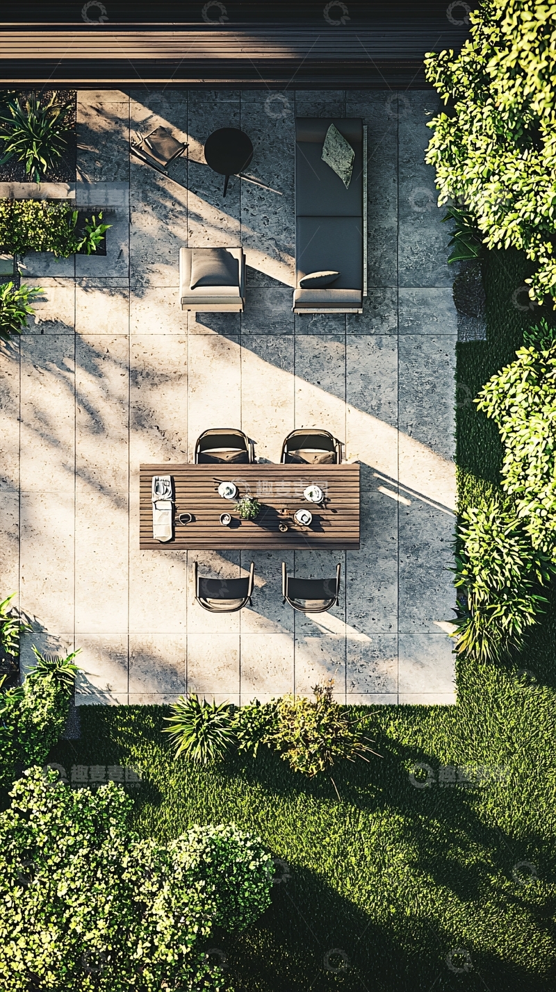 高清大图下载【趣麦麦图】俯瞰庭院花园设计