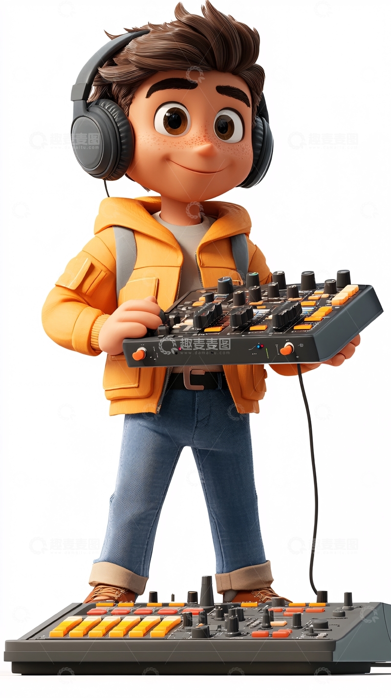 高清大图下载【趣麦麦图】卡通男孩