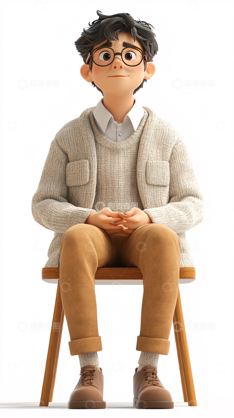 高清大图下载【趣麦麦图】卡通男孩