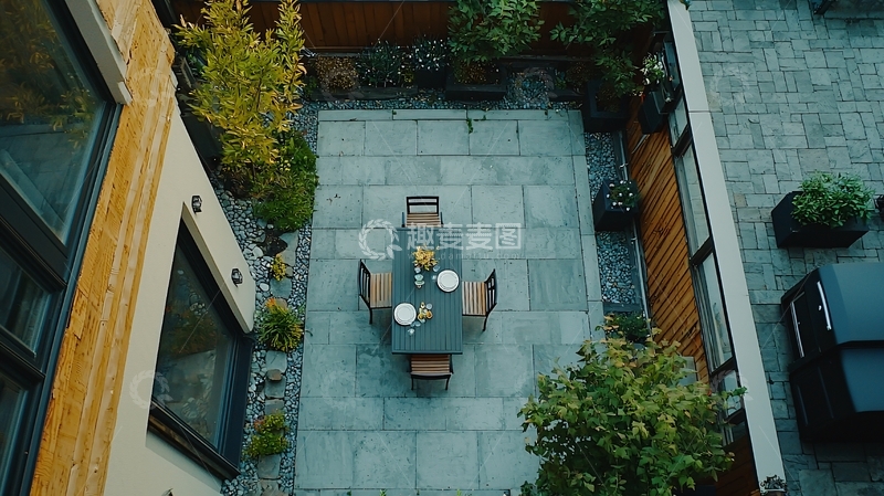 高清大图下载【趣麦麦图】空中俯瞰庭院设计