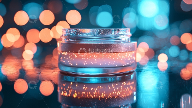 高清大图下载【趣麦麦图】发光罐子梦幻光斑
