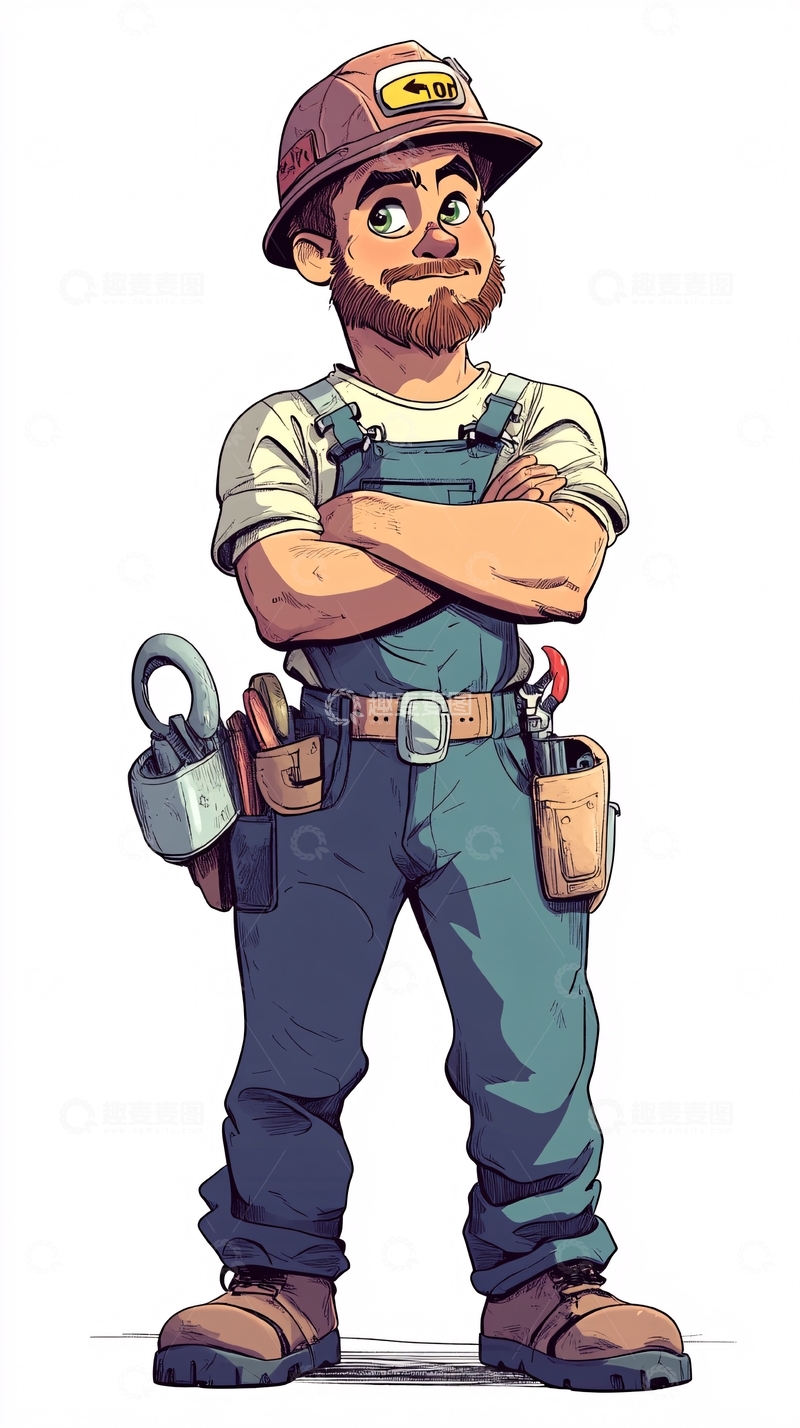高清大图下载【趣麦麦图】卡通工人28