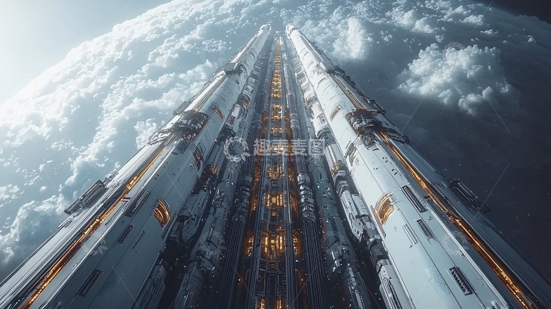 高清大图下载【趣麦麦图】太空城市