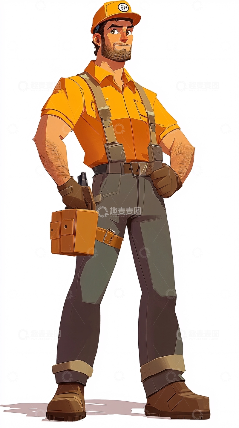 高清大图下载【趣麦麦图】卡通工人30