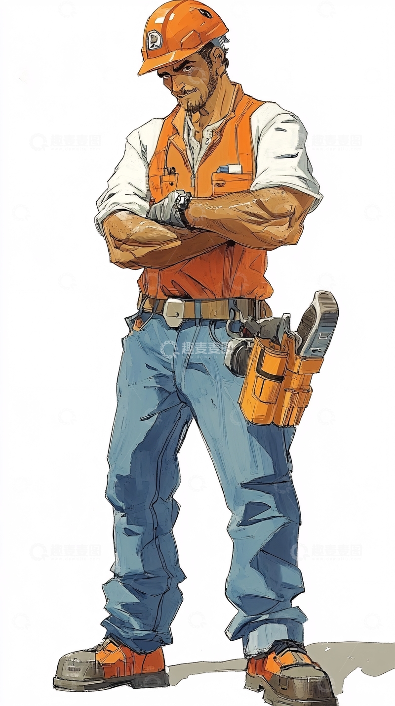 高清大图下载【趣麦麦图】工地工人