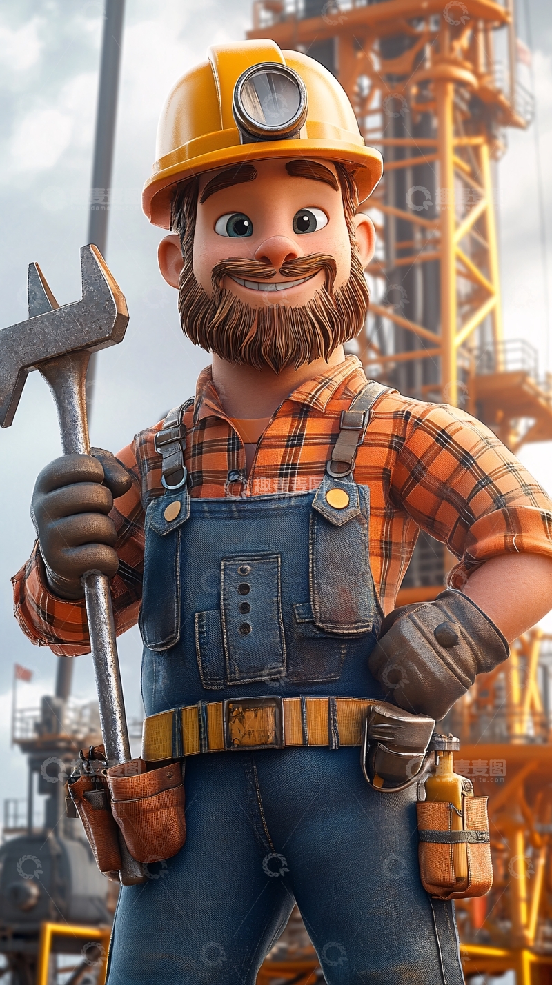 高清大图下载【趣麦麦图】卡通工人31