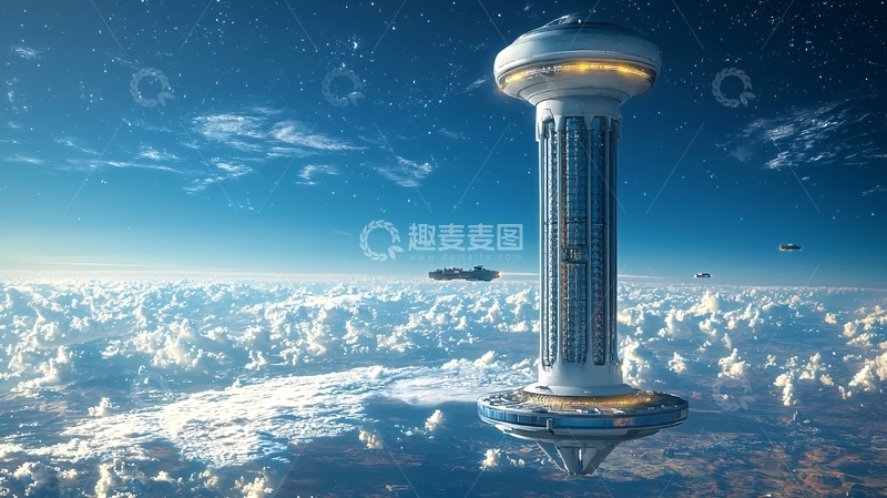 高清大图下载【趣麦麦图】太空塔