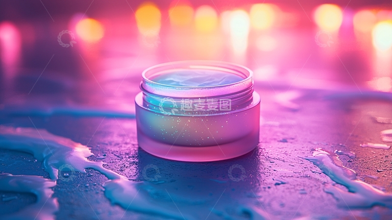 高清大图下载【趣麦麦图】粉色护肤霜