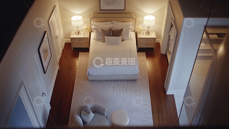 高清大图下载【趣麦麦图】高视角卧室全景图
