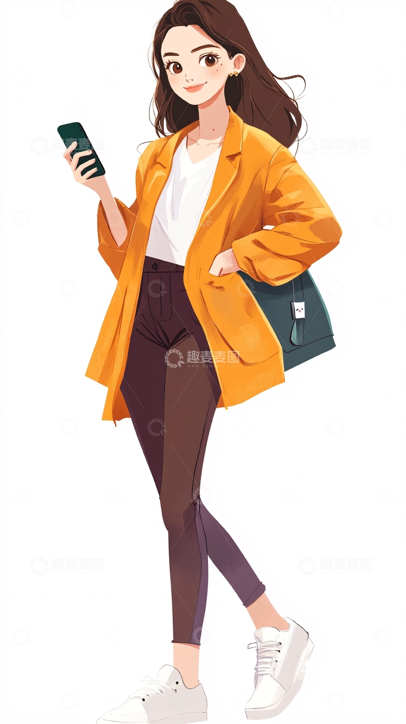 高清大图下载【趣麦麦图】卡通女孩109