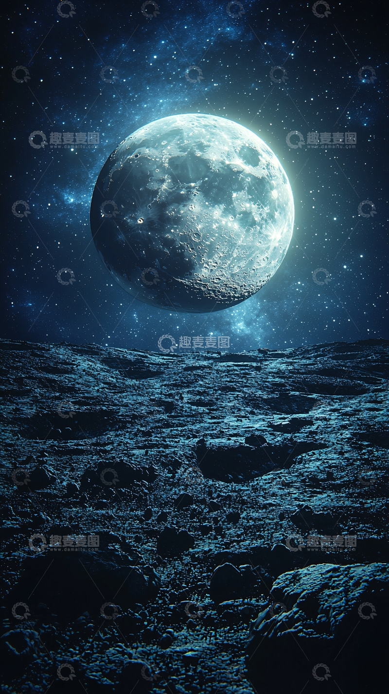 高清大图下载【趣麦麦图】月球表面